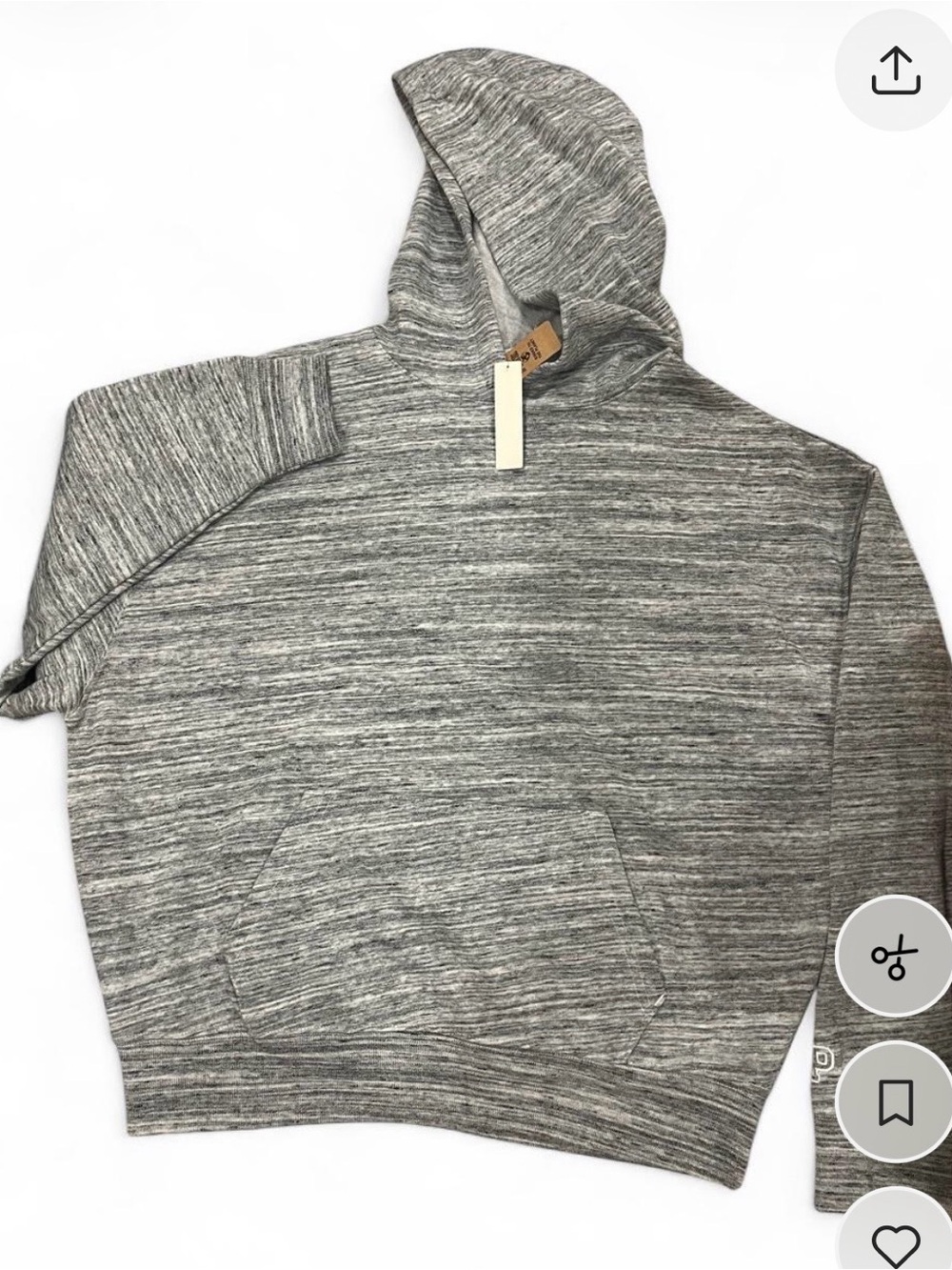PINK Victoria's Secret Gray Marled Pullover Hoodie. Oversized fit .